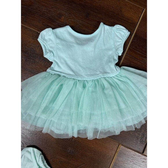 Cherokee Girls Size 3-6 Months Mint Tulle Tutu Dress With Diaper Cover! - Picture 5 of 7